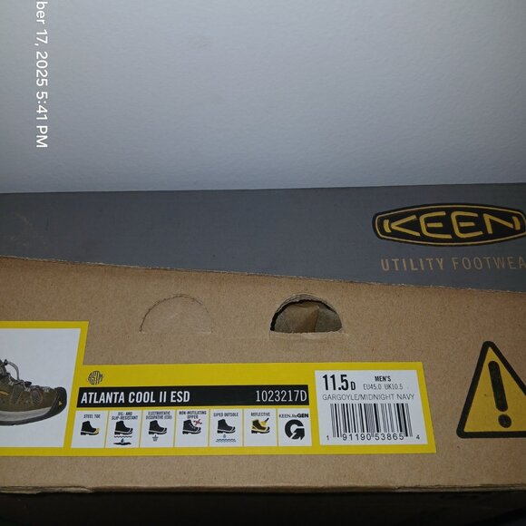 Keen Atlanta Cool II ESD Steel Toe Shoes. Size 11.5 D - Picture 7 of 10